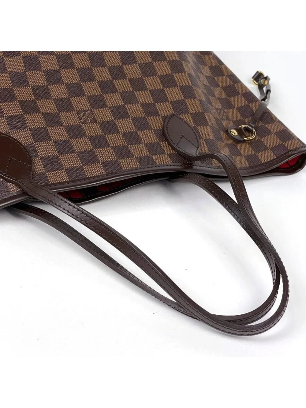 Louis Vuitton Neverfull MM Shoulder Bag Tote Damier Brown